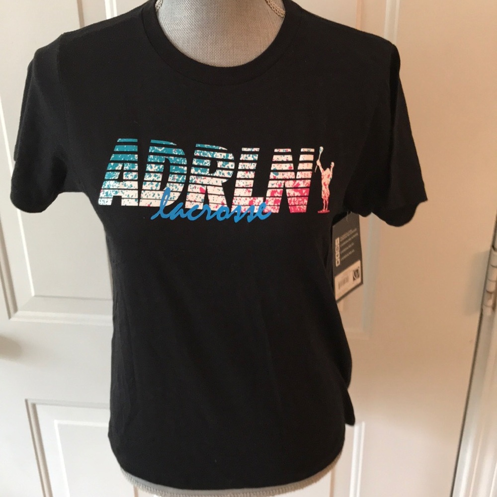 Adrenaline Lacross Youth Large Black Tee Shirt